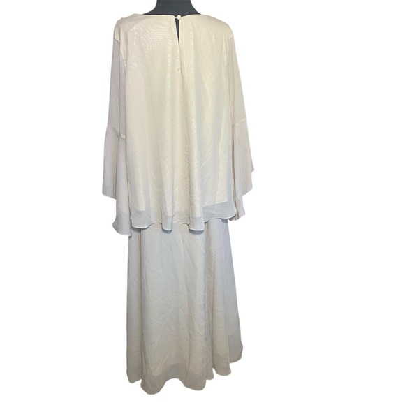 Women's Formal Two piece Gown For Elegant Occasions In‎ Cream Sz 18w - Picture 3 of 4